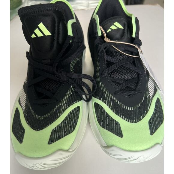 adidas Adizero Men's Size 8 Basketball Shoes Select 2.0 Women 9 Black Lime Green - Picture 3 of 14
